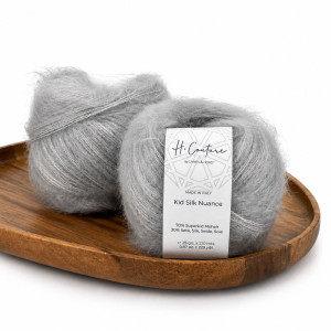 Włóczka Kid Silk Nuance 029 lodowe srebro ( Laines du Nord )