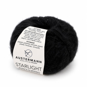 Włóczka Starlight Alpaca&Merino 08 czarny ( Austermann )