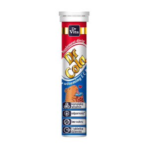 Dr Vita Witaminy musujące bez cukru Dr Cola Suplement diety 20 tab. - suplement