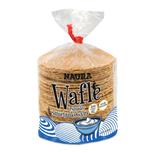 Naura Wafle o smaku śmietankowym 100 g - słodycze lub przekąska
