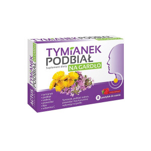 Tymianek i Podbiał na gardło Suplement diety 8 tab. - suplement