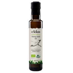 Ekko Olej konopny tłoczony na zimno omega-3 250 ml Bio - oliwa lub olej