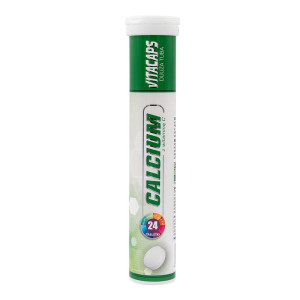Vitacaps Tabletki musujące Calcium + Vitamina C Suplement diety 24 tab. - suplement