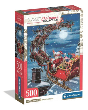Puzzle 500 Xmas Coll. Midnight Sleigh Ride - puzzle