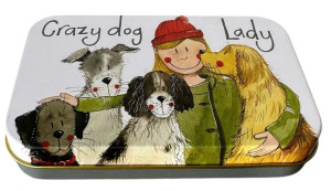 Puszka średnia prostokąt Crazy Dog Lady Psiara