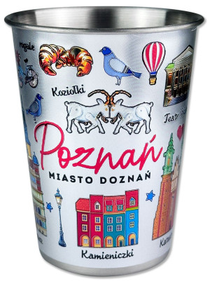 Metalowy kubek Poznań ok.250ml - - - kubek