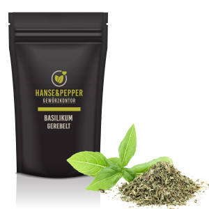 Basilikum gerebelt feinstes Aroma Kräuter Gourmet schonend getrocknet in Spitzenqualität