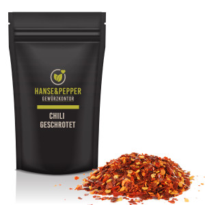 Chili geschrotet Chilli Flocken scharf mit Kernen in Spitzenqualität Chiliflocken
