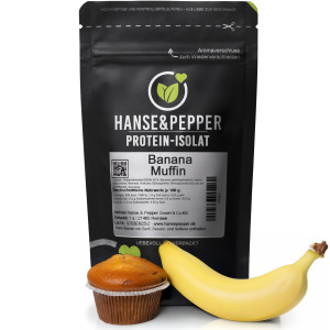 Veganes Proteinpulver aus Sojaprotein-Isolat Banana Muffin 1kg Hoher Proteingehalt Eiweißpulver
