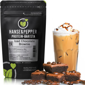 500g Barista Kaffee Protein - Iced Chocolate Brownie Coffee Vegan + Koffein
