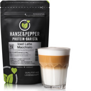 500g Barista Kaffee Protein - Iced Latte Macchiato Coffee Vegan + Koffein
