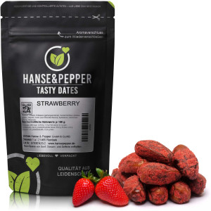 Tasty Dates Strawberry - natürlich & ohne Zuckerzusatz - Erdbeer Geschmack