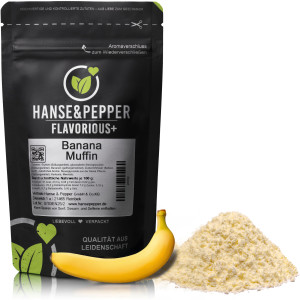 Flavorious+ Banana Muffin 100g Geschmackspulver ohne künstliche Süßungsmittel