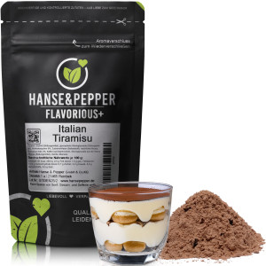 Flavorious+ Italian Tiramisu 100g Geschmackspulver ohne künstliche Süßungsmittel