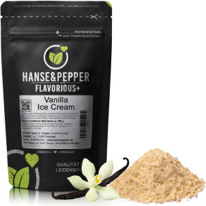 Flavorious+ Vanilla Ice Cream Geschmackspulver 250g ohne künstliche Süßungsmittel