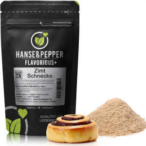 Flavorious+ Zimtschnecke Geschmackspulver 100g ohne künstliche Süßungsmittel
