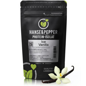 Veganes Proteinpulver aus Sojaprotein-Isolat Ice Vanilla 1kg Hoher Proteingehalt Eiweißpulver