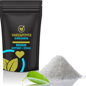 NoSugar - Erythrit + Stevia - 1zu1 wie Zucker ohne Nachgeschmack