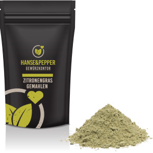 Zitronengras gemahlen Lemon Gras Gourmet Gewürz Pulver Zitronen Gras