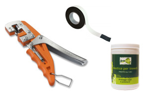 Gartenpaul Set: Veredelungsschere Veredelungszange Premium inkl. 4 Messer | 5m Veredelungsband und Baumwachs
