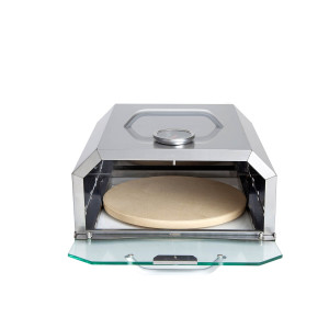 Pizzaboxx® eckig | Pizzaofen aus Edelstahl für alle Gas-Grillmodelle mit Seitenkochfeld