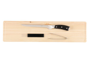 Maku Filetierbrett mit Filetiermesser, Fischfiletiergabel und Fischgrätenzange im Set