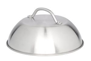 Edelstahl Wärmeglocke, Burgerglocke, Burger Dome, Schmelzglocke BBQ Ø 22,5 cm