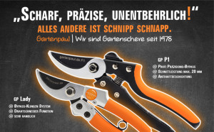 Gartenpaul Profi Bypass Gartenschere P1 + Bypass Gartenschere Lady - Ergonomisch, Scharf, Langlebig