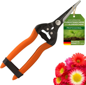 GARTENPAUL Floristenschere Blumenschere, für Pflanzen & Draht, Rebschere Winzerschere Gärtner Winzer Schnittblumen Pflanzenschere, Weinreben Reben Schere Garten Blumen Blütenschere Rosenscher