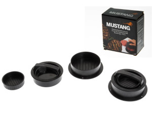 MUSTANG Hamburgerpresse | Burgerpresse 3 tlg.| für Burger in Ø 7cm und Ø 10cm |