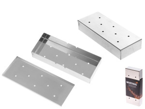 Mustang Smokerbox aus Edelstahl – Räucherbox für Gasgrill, Holzkohlegrill & BBQ – 22,5 cm – Grillzubehör zum Aromatisieren