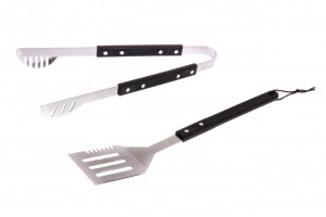 Mustang Grillbesteck 2-Teilig | Grillzange mit Grillwender im Set | Edelstahl poliert