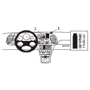 Brodit 852830 ProClip | Monteringsbygel för bil | Brodit | Saab 9-3 1998–2002, ABS-plast, svart, enkel installation