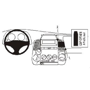 Brodit 853034 ProClip | Mobilhållare för bil | Brodit | Fiat Ducato 2002–2006, Citroën Jumper, Peugeot Boxer, svart ABS
