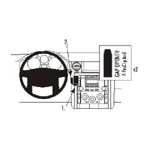 Brodit 853572 ProClip | Mobilhållare för bil | Brodit | Passar Land Rover Discovery 3 2005-2009, svart ABS-plast, enkel montering