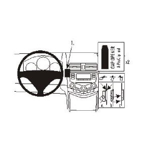 Brodit 853581 ProClip | Monteringsbygel | Brodit | Passar Honda Accord 2003-2008, svart ABS-plast, enkel installation