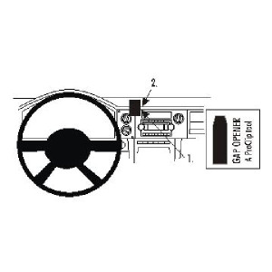 Brodit 853701 ProClip | Mobilhållare för bil | Brodit | Passar Jeep Cherokee 2006-2010, svart ABS-plast