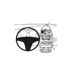 Brodit 853955 ProClip | Mobilhållare för bil | Brodit | Till Opel Corsa D 2006–2014, svart ABS, verktygsfri montering