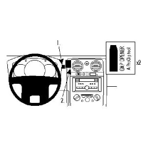 Brodit 854473 ProClip | Mobilhållare för bil | Brodit | Passar Isuzu D-Max/Rodeo 2008-2012, svart ABS, utan borrning