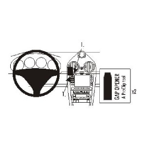 Brodit 854877 ProClip | Mobilhållare Bil GPS Stativ | Brodit | För Porsche Boxster/Cayman 2005-2012, Svart ABS, Enkel montering
