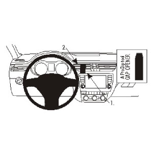 Brodit 854910 ProClip | Monteringsbygel för bil | Brodit | Skoda Rapid 2013+, svart ABS-plast