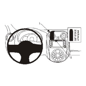 Brodit 854978 ProClip Mobilhållare | Fäste för bil & GPS | Brodit | Passar Nissan Note 2013-2019, svart ABS-plast