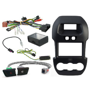 Connects2 CTKFD40C Installationskit | Stereo Ram & Rattstyrning | Ford Ranger 2012-2016 | Svart, Antennadapter
