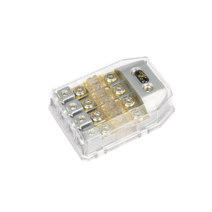 Stinger SHD821 | Säkringshållare | Stinger | För 4 mini-ANL, 20–50 mm² in/8–25 mm² ut, polykarbonat, bil ljudsystem