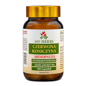 CZERWONA KONICZYNA STANDARYZOWANA NA 8% IZOFLAWONÓW 100 KAPSUŁEK