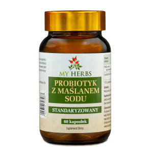 PROBIOTYK Z MAŚLANEM SODU STANDARYZOWANY 60 KAPS