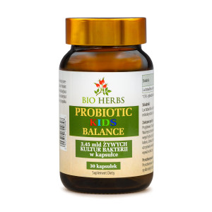 PROBIOTIC KIDS BALANCE 3,45 MLD ŻYWYCH KULTUR BAKTERII 30 KAPSUŁEK