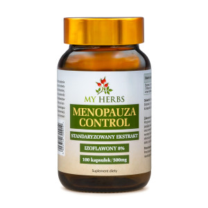 MENOPAUZA CONTROL STANDARYZOWANY EKSTRAKT NA 8% IZOFLAWONÓW 100 KAPSUŁEK