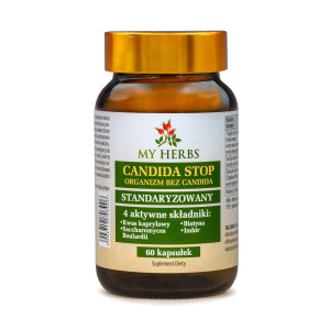 CANDIDA STOP - KWAS KAPRYLOWY, SACCHAROMYCES BOULARDII, BIOTYNA, IMBIR 60 KAPS.