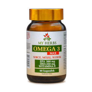 OMEGA 3 MAX SERCE MÓZG WZROK EPA 1000 DHA 500 W PORCJI 60 KAPS.